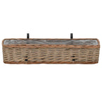 Vidaxl balkonbakken 2 st 80 cm wicker met pe-voering