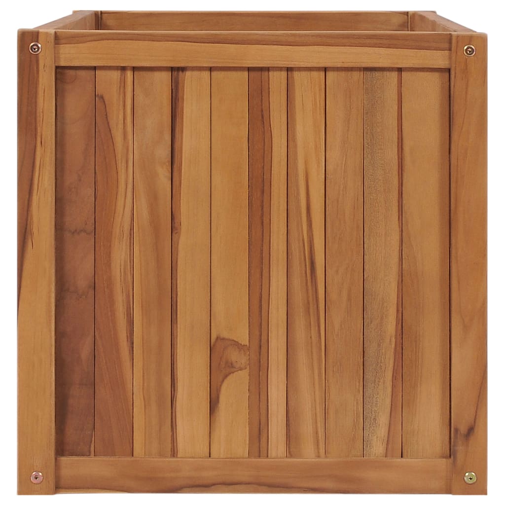 Vidaxl plantenbak verhoogd 100x50x50 cm massief teakhout