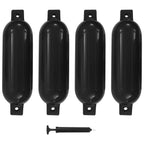 Vidaxl bootstootkussens 4 st 51x14 cm pvc zwart