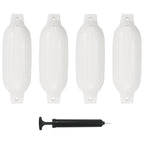 Vidaxl bootstootkussens 4 st 41x11,5 cm pvc wit