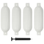 Vidaxl bootstootkussens 4 st 51x14 cm pvc wit