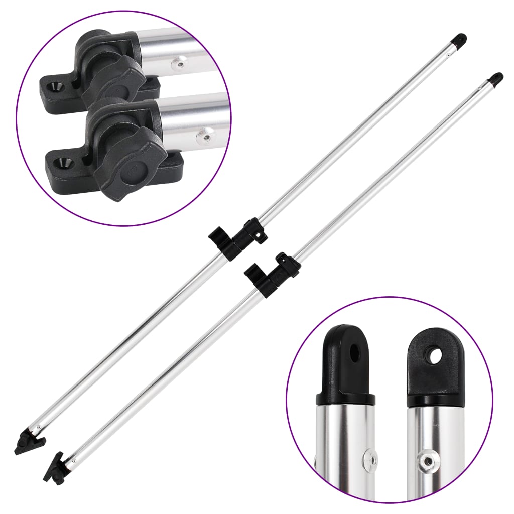 Vidaxl biminitop steunpalen 2 st aluminium