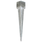 Vidaxl grondpinnen 6 st 14x14x91 cm gegalvaniseerd staal zilverkleurig