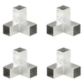 Vidaxl paalverbindingen 4 st y-vorm 71x71 mm gegalvaniseerd metaal
