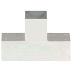 Vidaxl paalverbindingen 4 st t-vorm 91x91 mm gegalvaniseerd metaal