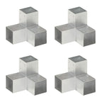 Vidaxl paalverbindingen 4 st y-vorm 91x91 mm gegalvaniseerd metaal