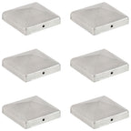 VidaXL Paalkappen 6 st piramide 101x101 mm gegalvaniseerd metaal