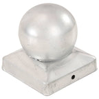 Vidaxl paalkappen 6 st bol 91x91 mm gegalvaniseerd metaal