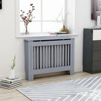 Vidaxl radiatorombouw 112x19x81,5 cm mdf grijs