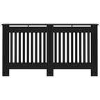 Vidaxl radiatorombouw 152x19x81,5 cm mdf zwart