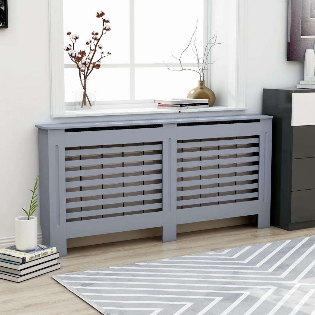 Vidaxl radiatorombouw 172x19x81,5 cm mdf antraciet