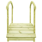 VidaXL Tuinbrug met leuning 170x74x105 cm geïmpregneerd grenenhout