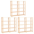 VidaXL Opbergrekken 5-laags 3 st 170x38x170 cm grenenhout 500 kg