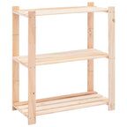 Vidaxl opbergrekken 3-laags 3 st 80x38x90 cm massief grenenhout 150 kg