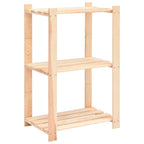 Vidaxl opbergrekken 3-laags 2 st 60x38x90 cm massief grenenhout 150 kg