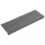 Vidaxl trapmatten zelfklevend 15 stuks 65x21x4 cm lichtgrijs met rechthoekige rand