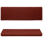 Vidaxl trapmatten zelfklevend 15 stuks 65x21x4 cm bordeaux rood rechthoekige rand