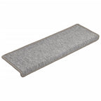 Vidaxl trapmatten 15 st 65x21x4 cm lichtgrijs met rechthoekige rand