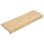 Vidaxl trapmatten 15 st 65x21x4 cm crème met rechthoekige rand