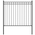 Vidaxl tuinhek staal 1,81x0,8 m zwart