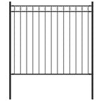 Vidaxl tuinhek staal 1,81x0,8 m zwart