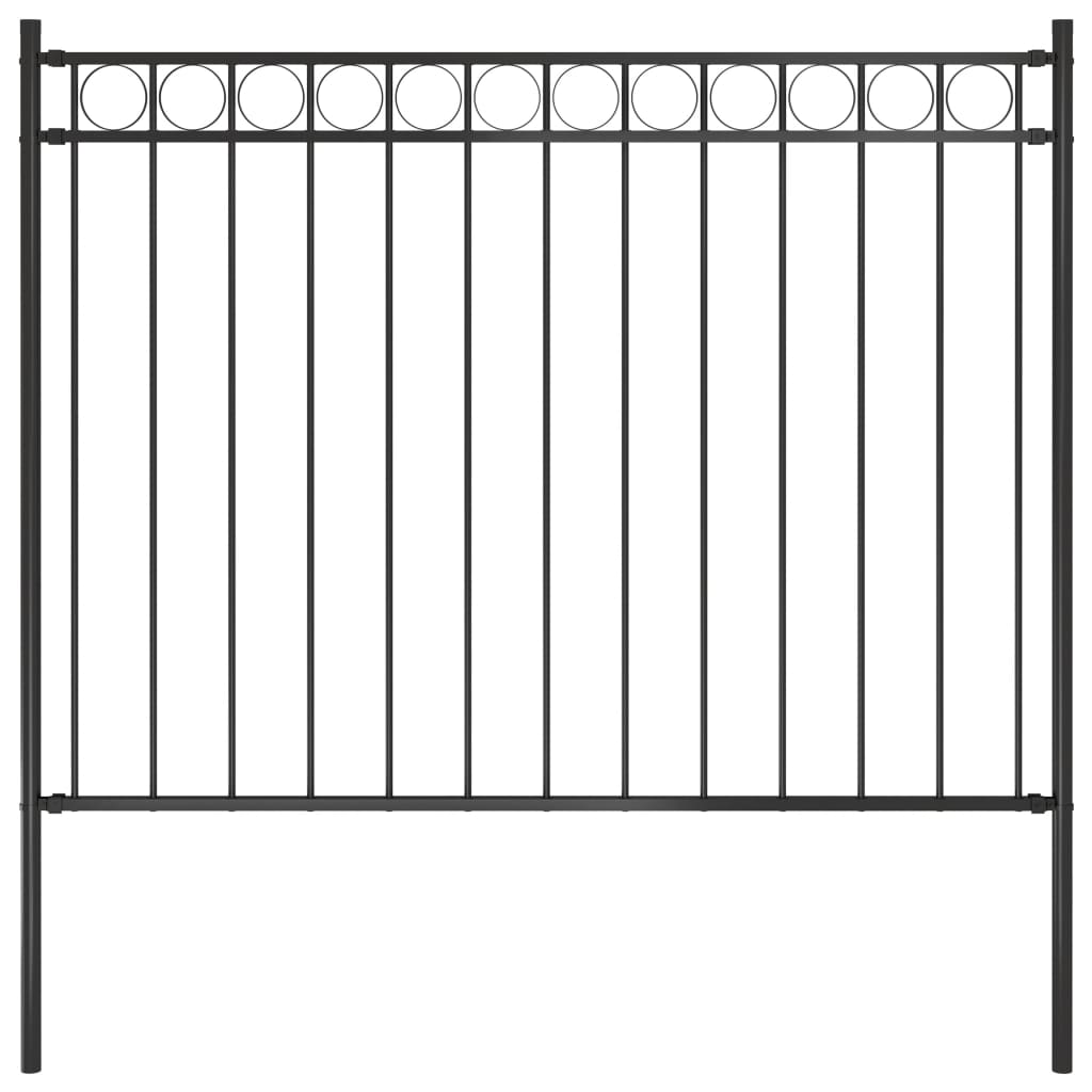 Vidaxl tuinhek staal 1,81x1 m zwart