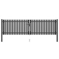 VidaXL Poort 4x1,25 m staal antraciet