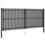 VidaXL Poort 4x2 m staal antraciet