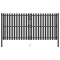 VidaXL Poort 4x2,25 m staal antraciet