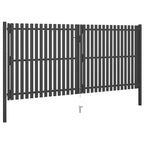 VidaXL Poort 4x2,25 m staal antraciet