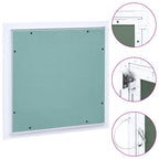 Vidaxl toegangspaneel met aluminium frame en gipsplaat 200x200 mm