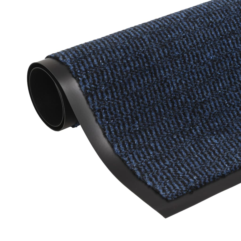 Vidaxl droogloopmatten 2 st rechthoekig getuft 60x90 cm blauw