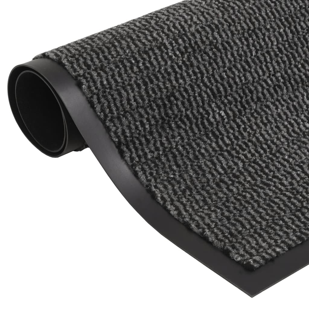 Vidaxl droogloopmatten 2 st rechthoekig getuft 80x120 cm antraciet