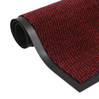 Vidaxl droogloopmatten 2 st rechthoekig getuft 80x120 cm rood