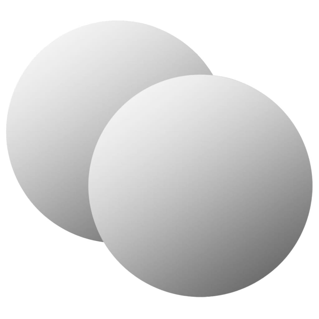 Vidaxl wandspiegels 2 st rond 60 cm glas