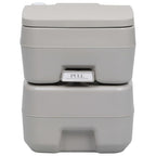 Vidaxl kampeertoilet draagbaar 20 + 10 l grijs