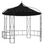 Vidaxl prieel rond 300x290 cm antraciet