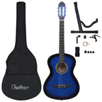Vidaxl 12-delige gitaarset klassiek beginner 4 4 39 blauw