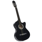 Vidaxl gitaar cutaway met equalizer 6 snaren western klassiek zwart