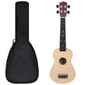 Vidaxl ukuleleset met tas voor kinderen sopraan 23'' lichthoutkleurig