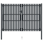 VidaXL Poort dubbel 306x250 cm staal antraciet