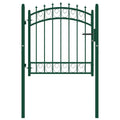 Vidaxl poort met speerpunten 100x100 cm staal groen