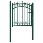 Vidaxl poort met speerpunten 100x100 cm staal groen