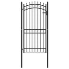 Vidaxl poort met speerpunten 100x200 cm staal zwart