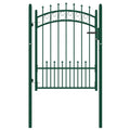Vidaxl poort met speerpunten 100x125 cm staal groen