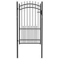 Vidaxl hekpoort emmen met stalen pinnen 104x134,5 cm zwart