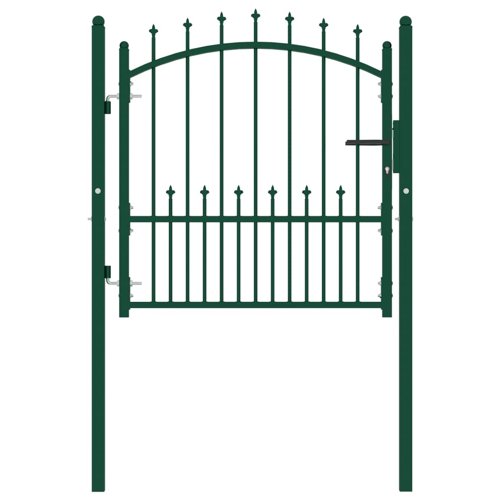 Vidaxl hekpoort emmen met stalen pinnen 104x97 cm groen