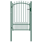 Vidaxl hekpoort emmen met stalen pinnen 104x117 cm groen