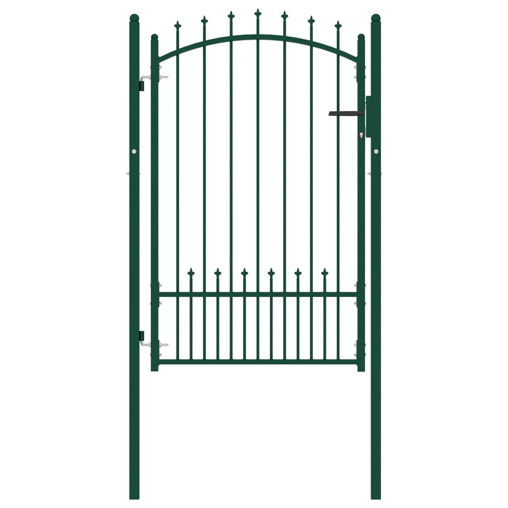 Vidaxl hekpoort emmen met stalen pinnen 104x117 cm groen