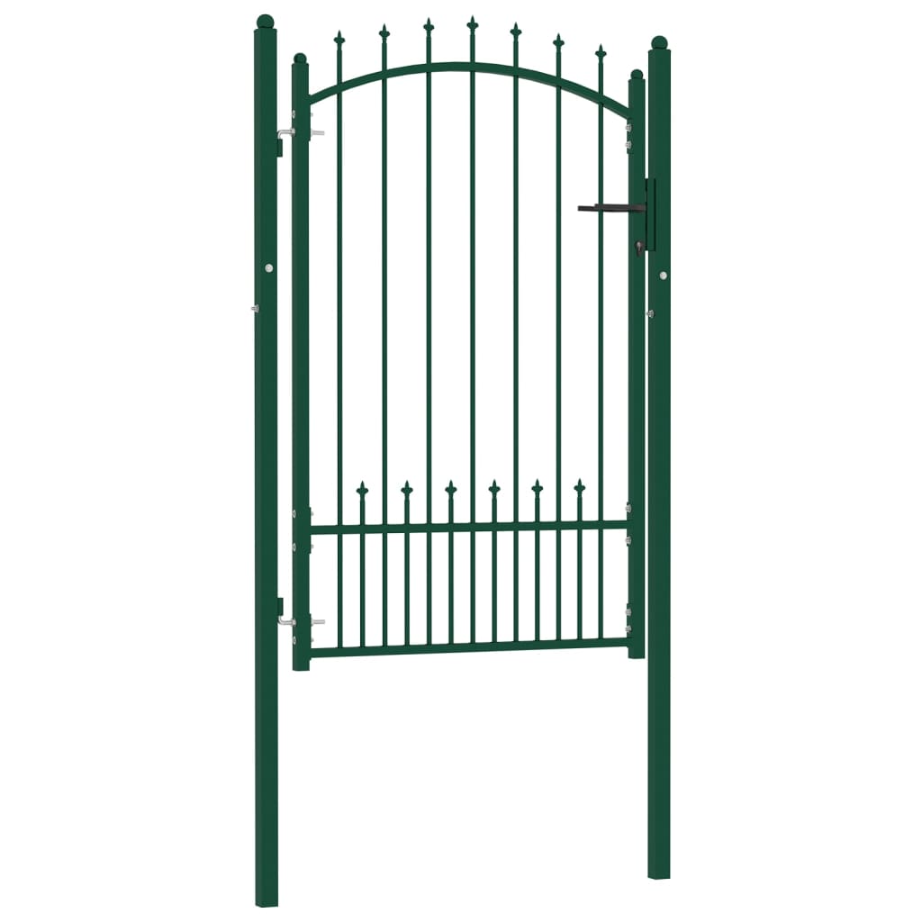Vidaxl hekpoort emmen met stalen pinnen 104x117 cm groen